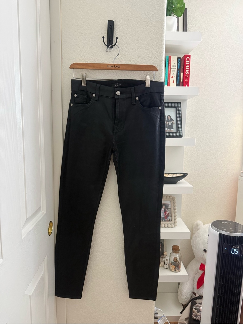 7 For All Mankind Black Skinny Jeans